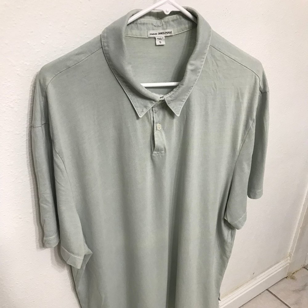 Mens James Perse Sueded Polo XL/Size 5